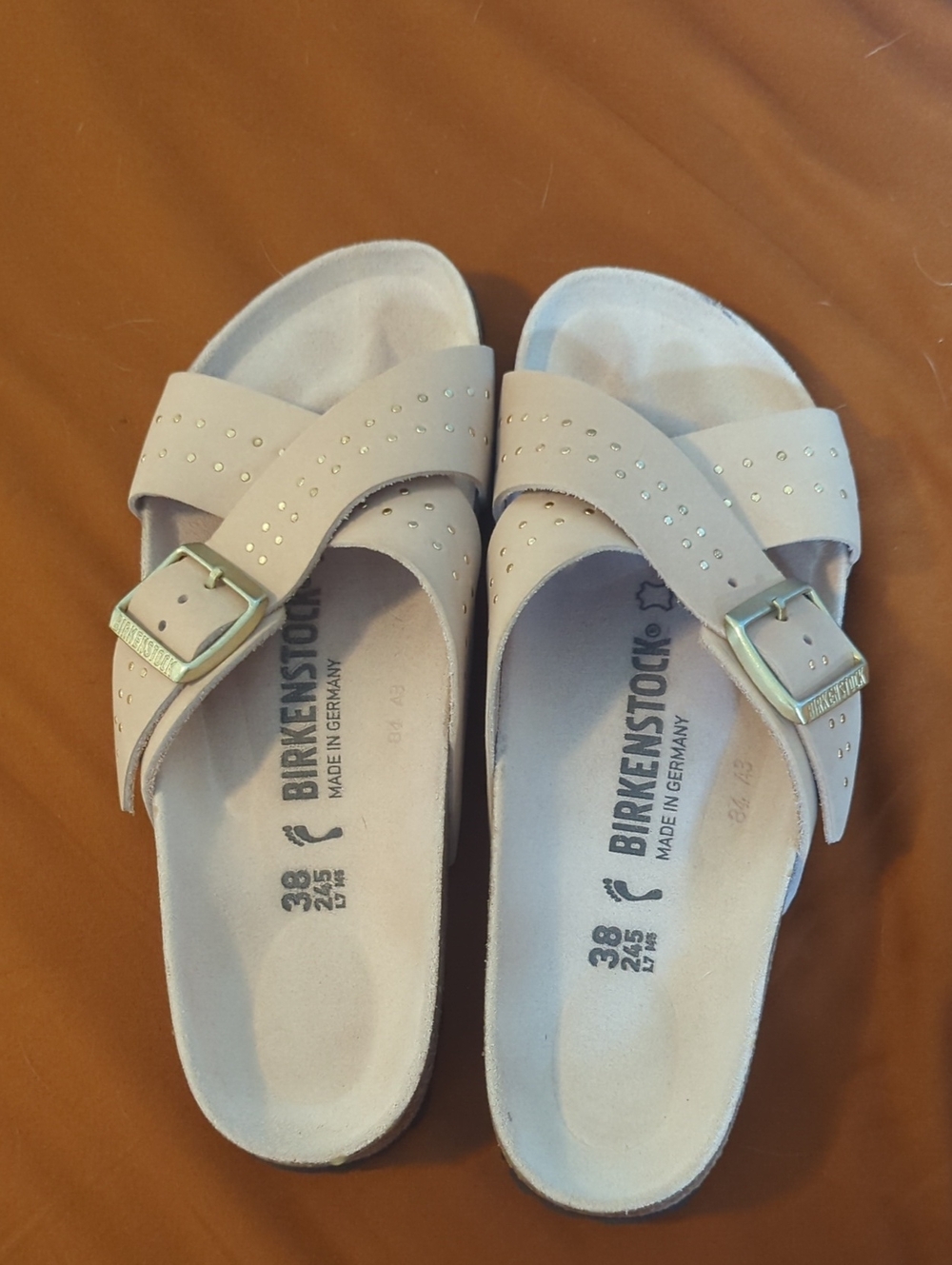 Birkenstock Light PINK Studded Cross-Strap Sandals